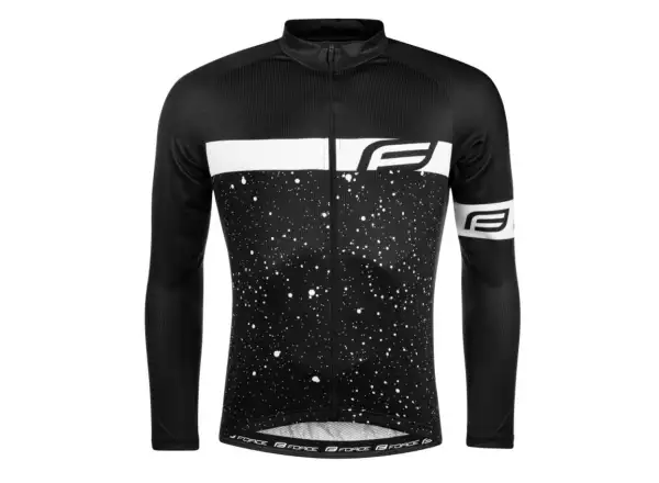Force Spray Herren-Trikot mit langen Ärmeln Schwarz/Weiß