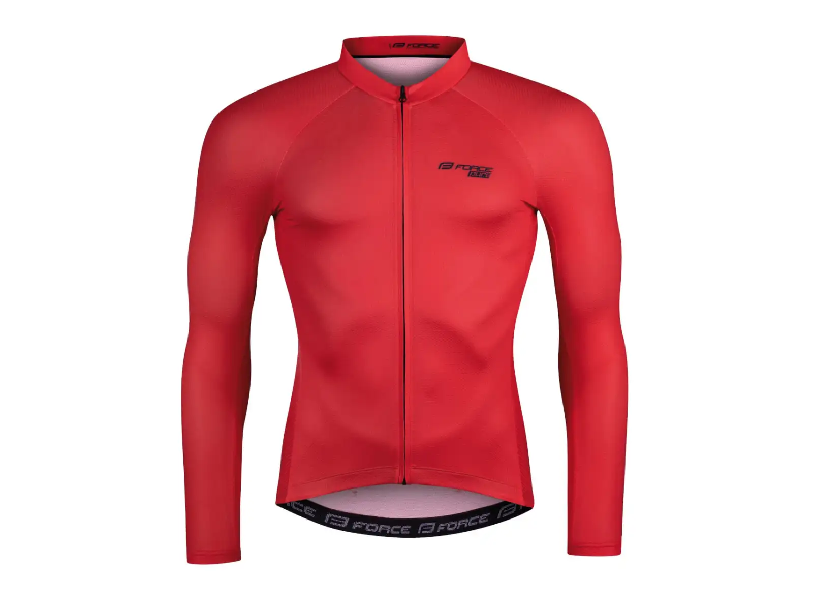 Force Pure Herrentrikot Langarm Rot.