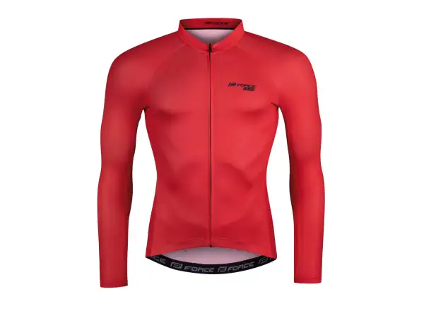 Force Pure Herrentrikot Langarm Rot.