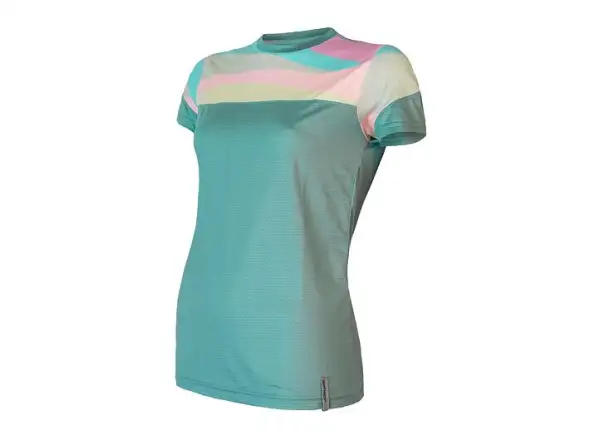Sensor Coolmax Impress Damen T-Shirt kurzarm Mint/Stripes