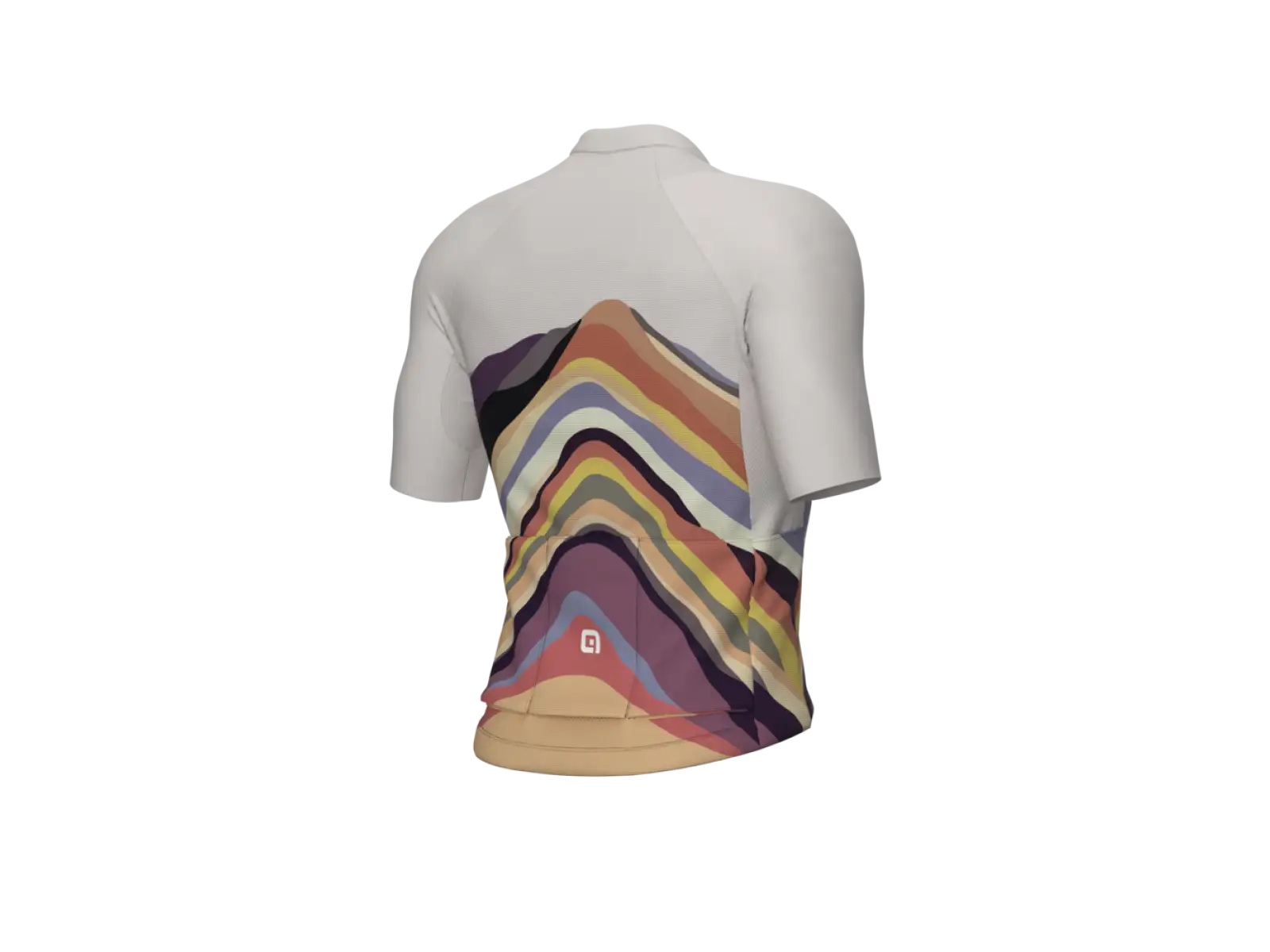 Radtrikot Kurzarm Herren Alé PR-E Rainbow Beige
