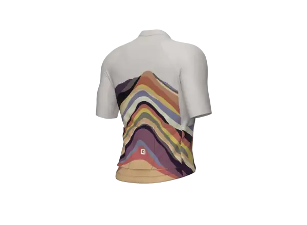 Radtrikot Kurzarm Herren Alé PR-E Rainbow Beige