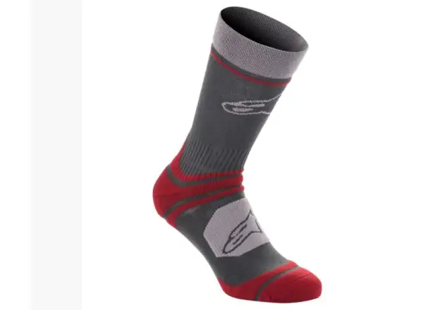 Alpinestars Cascade hohe Socken schwarz/rio rot Größe M.