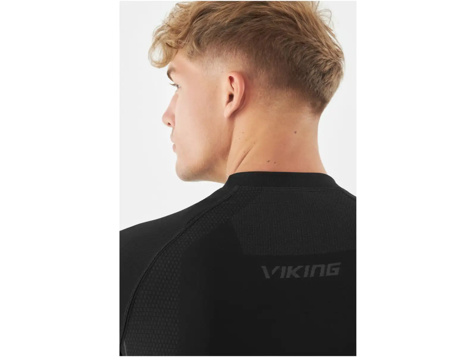 Viking Eiger Herren Langarm-Unterhemd Schwarz