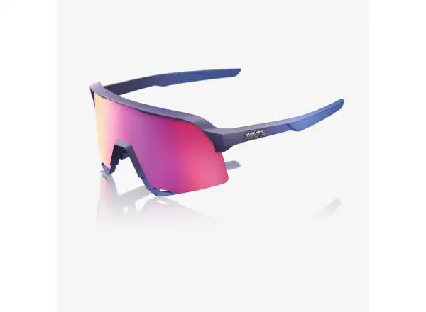 100% S3 Sonnenbrille Satin Storm Metallic/Purple Mirror