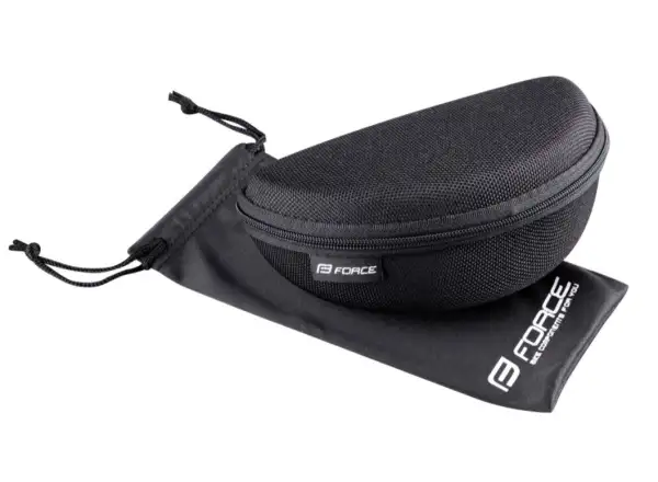 Force Sonic Fahrradbrille grau/schwarz, schwarze verspiegelte Gläser.