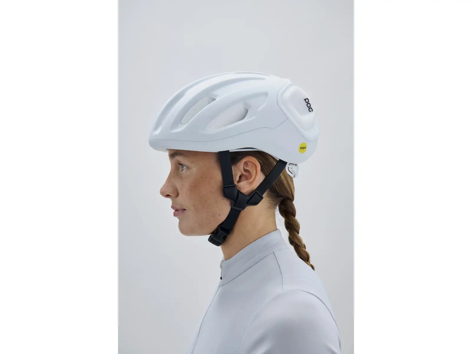 POC Amidal Rennradhelm Uranium Black Matt/Hydrogen White