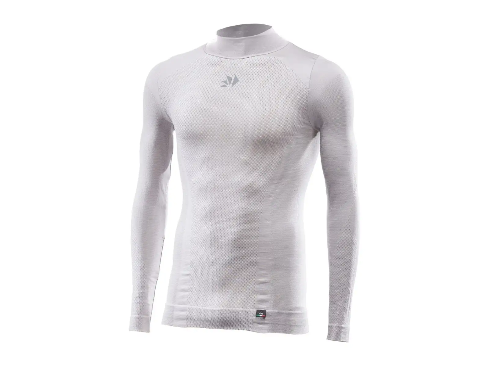 SIXS TS3 V2 Funktionsshirt mit langarm und Stehkragen silber/weiß