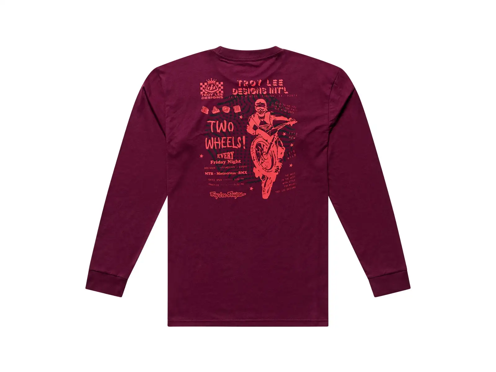 Troy Lee Designs Friday Night Herren Trikot Langarm Sangria