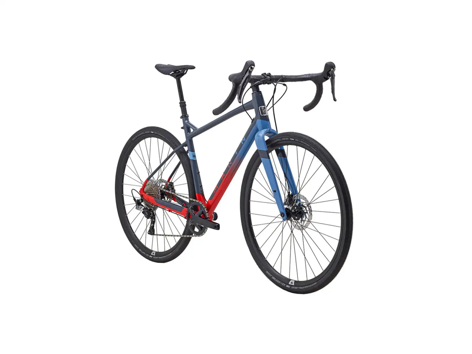 Marin Gestalt X11 Gravelbike in Grau/Blau/Orange.
