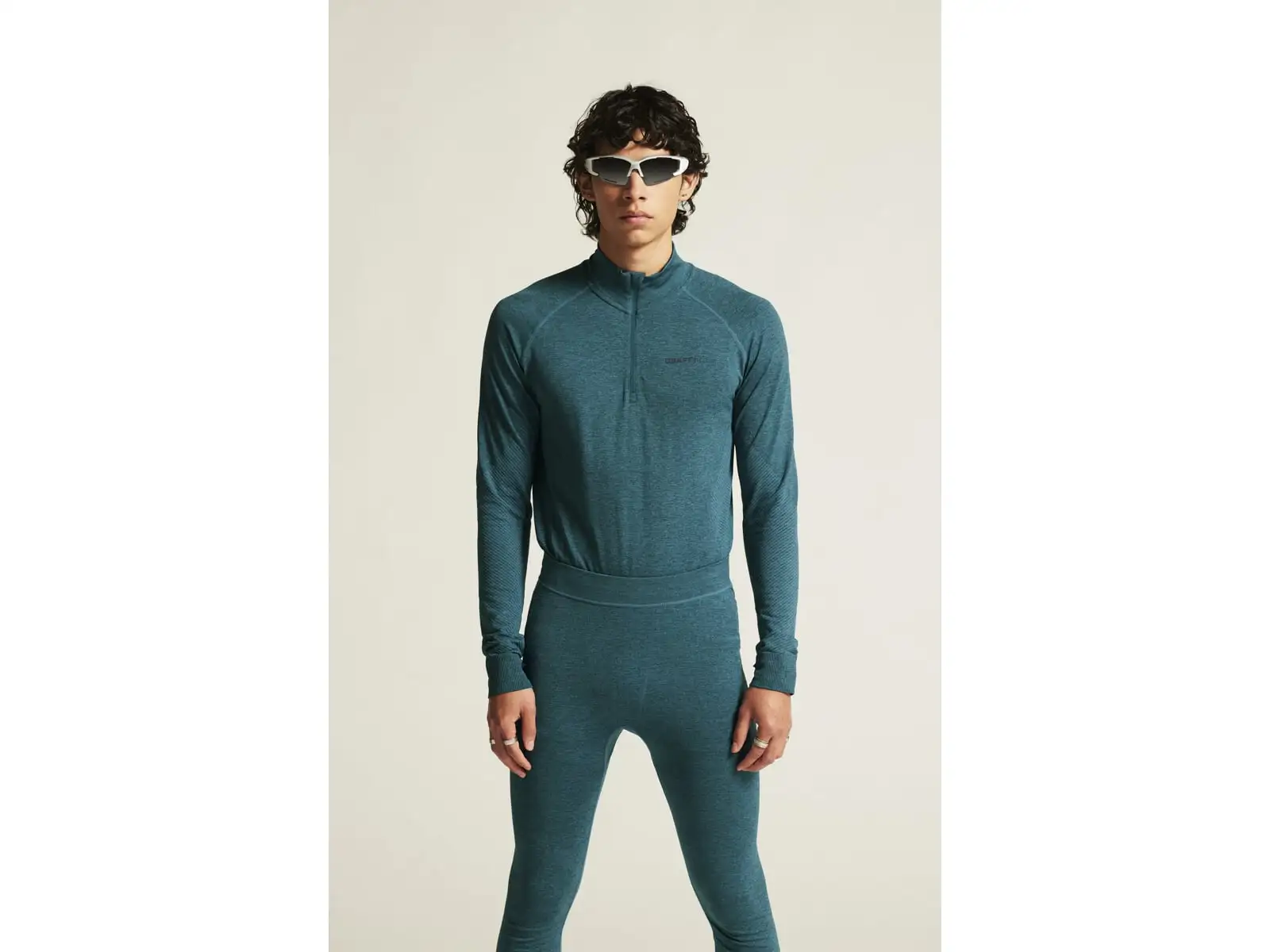 Craft Core Dry Active Comfort Zip Herren Langarmshirt grün