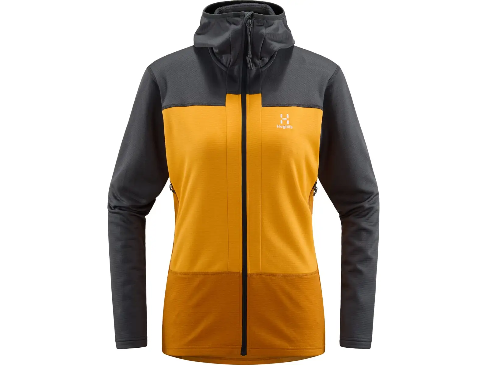 Haglöfs ROC Flash Mid Damenhoodie Magnetit/Sonnengelb
