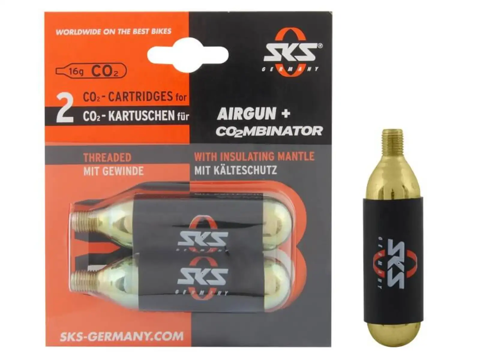 SKS CO2-Kartuschen 2x16g