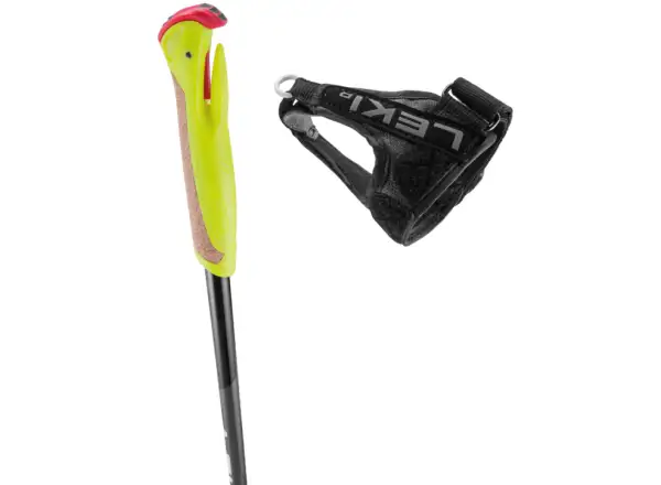 Leki XTA 5.5 Jr. Kinder Langlaufstöcke schwarz/weiß/neon gelb