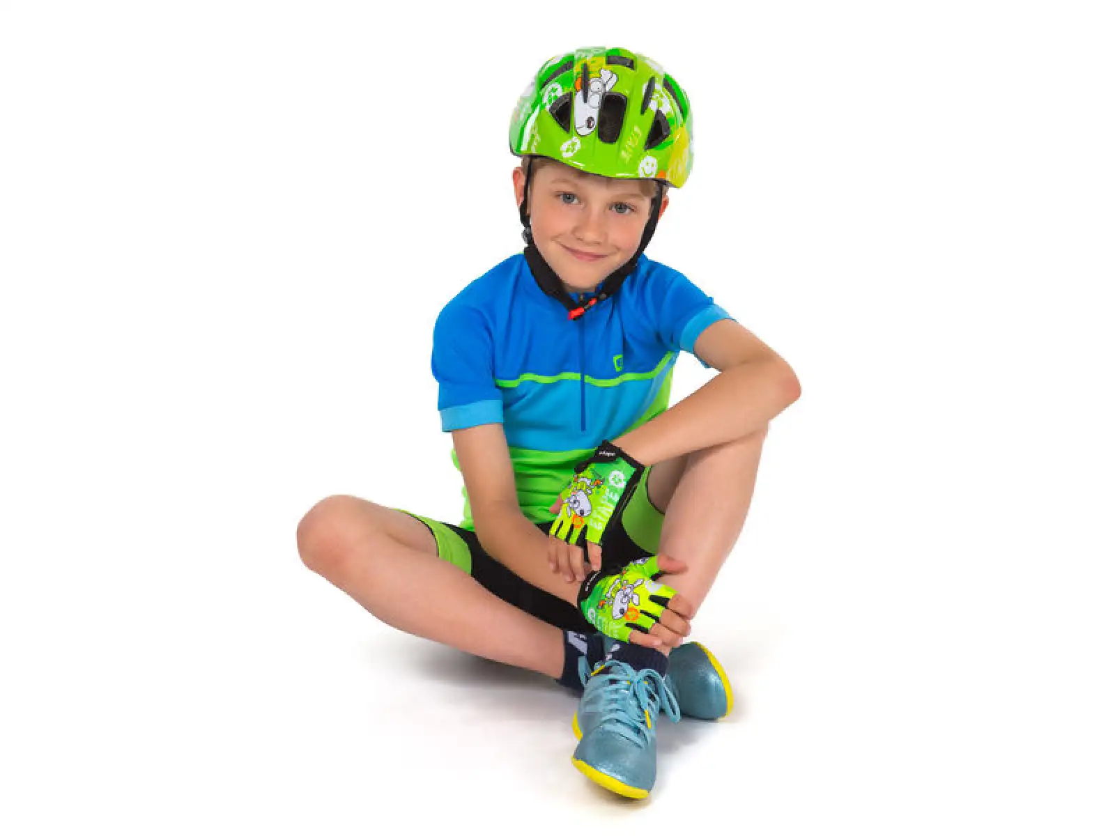 Etape Tiny Kinder-Fahrradhandschuhe kurz Grün