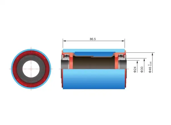 FSA Innenlager BB386 für Kurbeln mit 24 mm Achse.