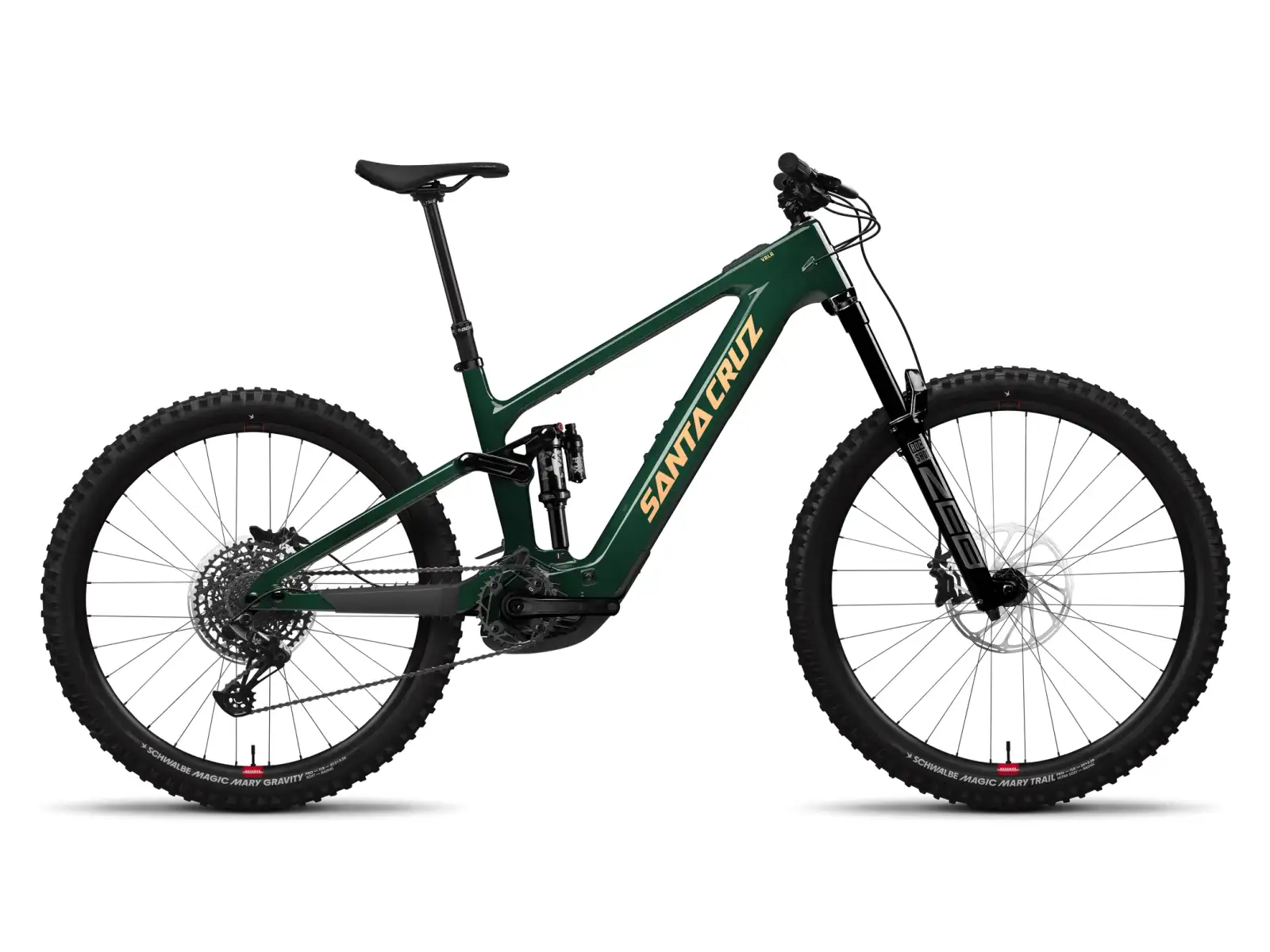 Santa Cruz Vala 1 C MX GX AXS CH Vollgefedertes E-Bike Midnight Green