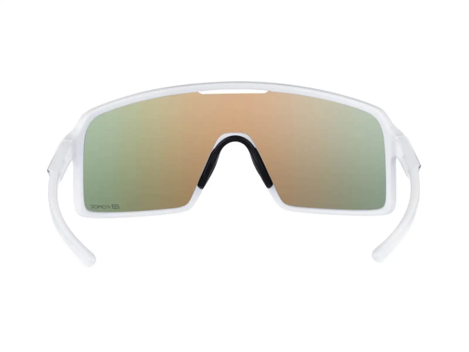 Force Static Fahrradbrille weiß/blau verspiegeltes Glas