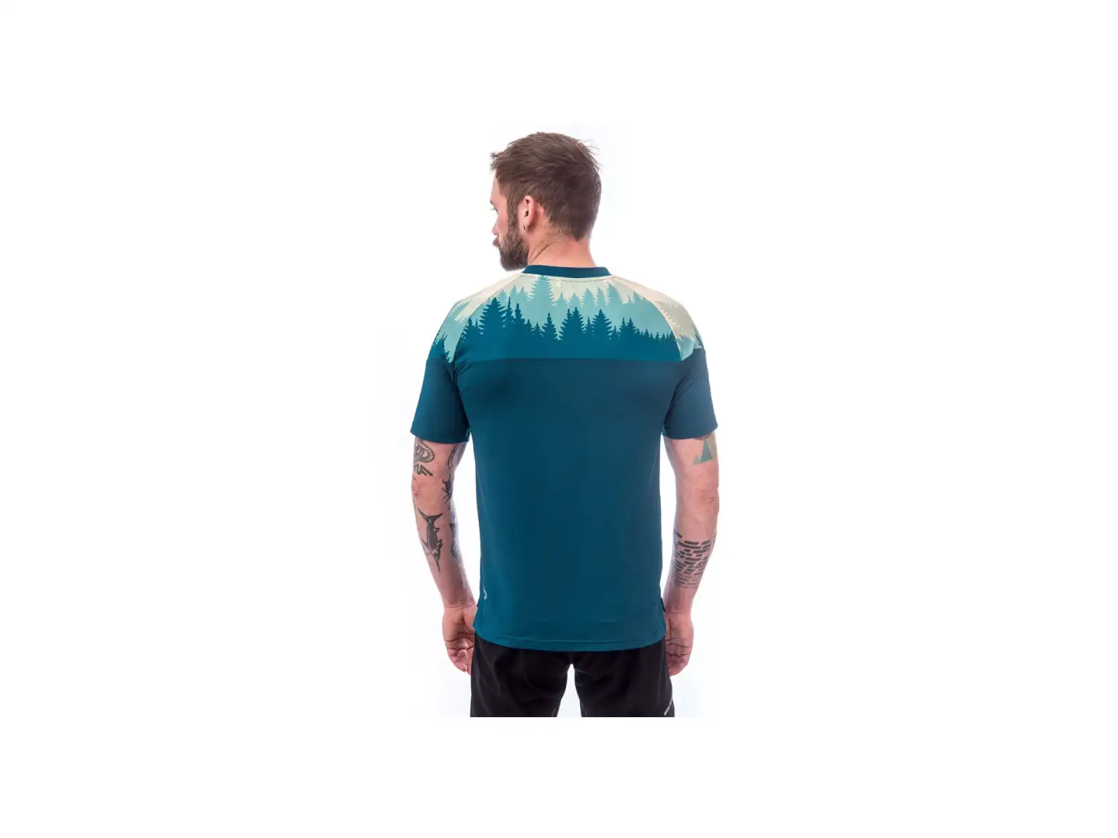 Sensor Helium Herren Trikot Kurzarm Saphir/Trees