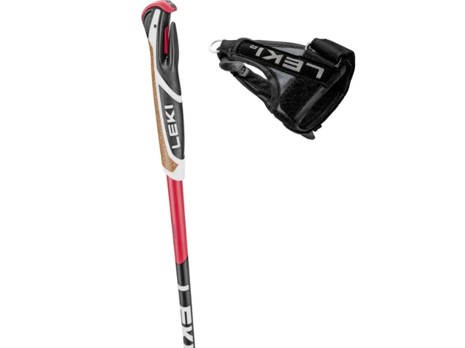 Leki CC 450 Langlaufstöcke schwarz-kirschrot-weiß