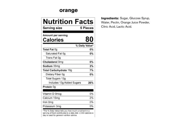 Skratch Labs Energy Chews Fruchtbonbons 50 g Orangen-Geschmack.