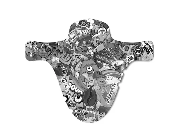 Rie:sel Design Schlamm:PE Schutzblech Stickerbomb Eyecatcher Ultra Black