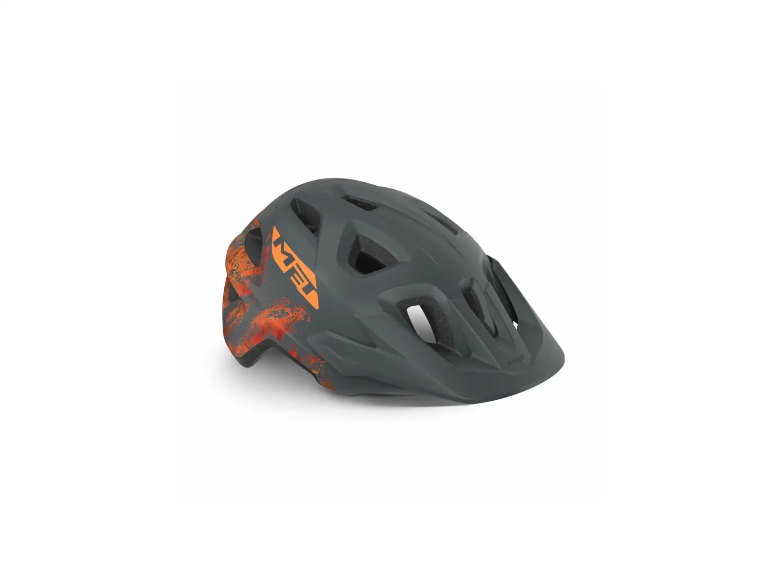 MET Eldar Junior Helm Grau/Orange Größe Uni (52-57 cm)