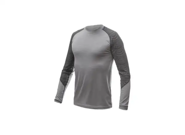Sensor Merino Impress Herren T-Shirt Langarm grau/Maori