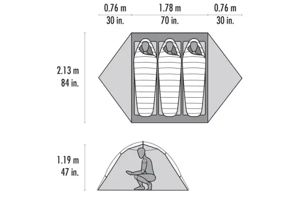 MSR Access 3 Expeditionszelt für 3 Personen