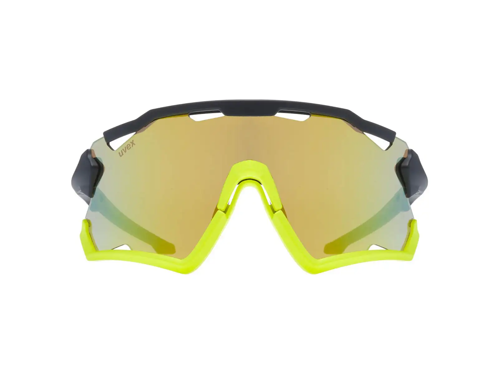 UVEX Sportstyle 228 Brille Black Lime Mat / Mirror Yellow (Kategorie 3)