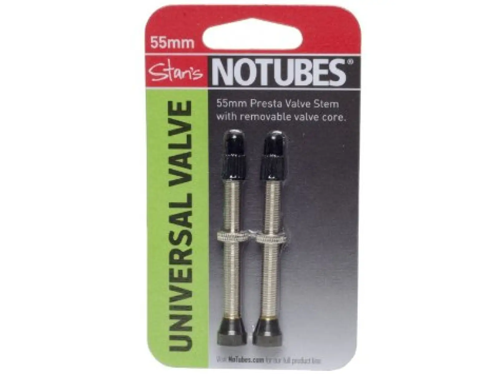 Universal Tubeless Ventile von No Tubes, 55mm lang - Paar