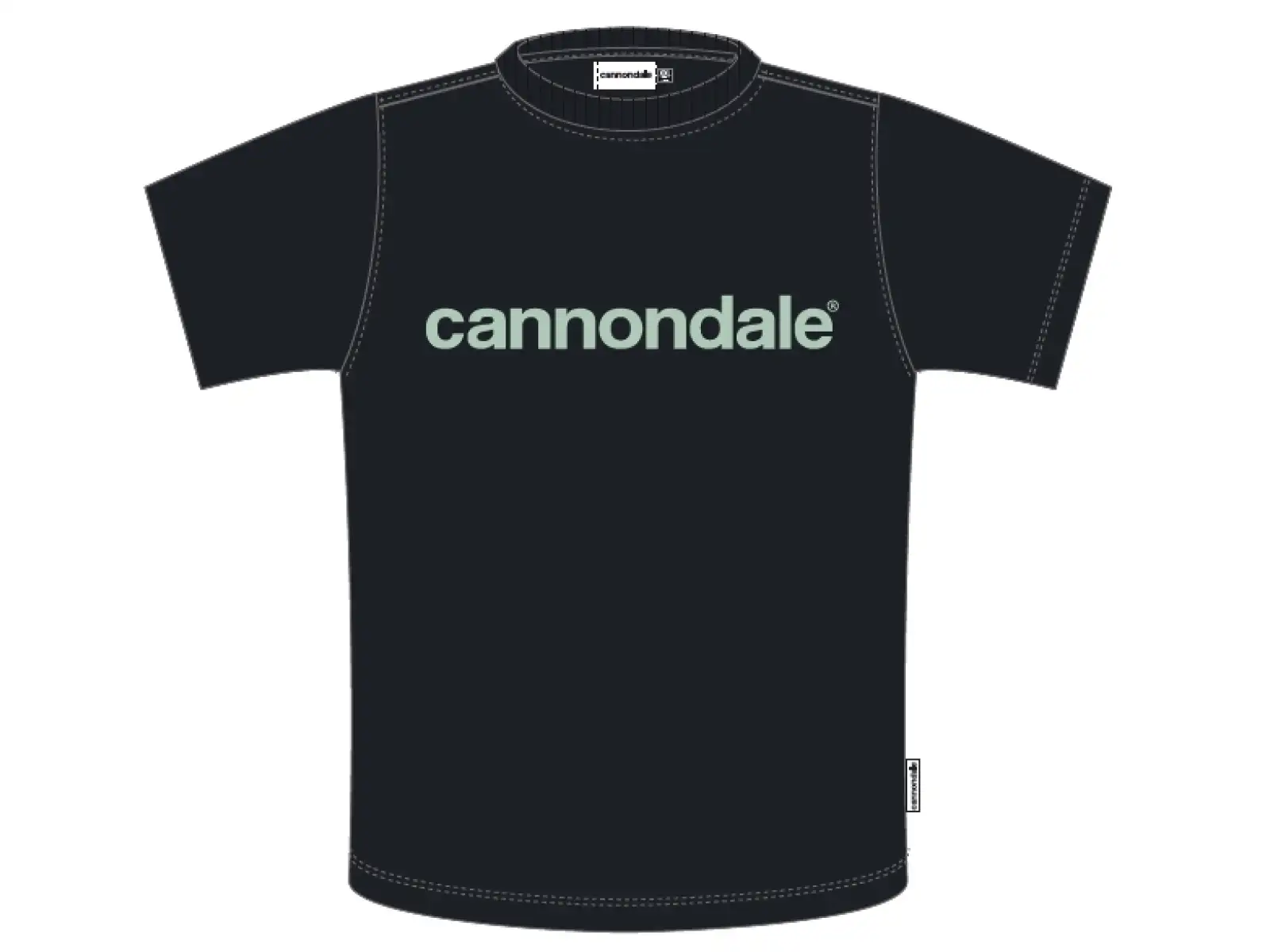 Cannondale Lifestyle Herren-T-Shirt mit kurzen Ärmeln Schwarz/Cool Mint