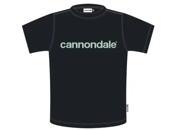 Cannondale Lifestyle Herren-T-Shirt mit kurzen Ärmeln Schwarz/Cool Mint
