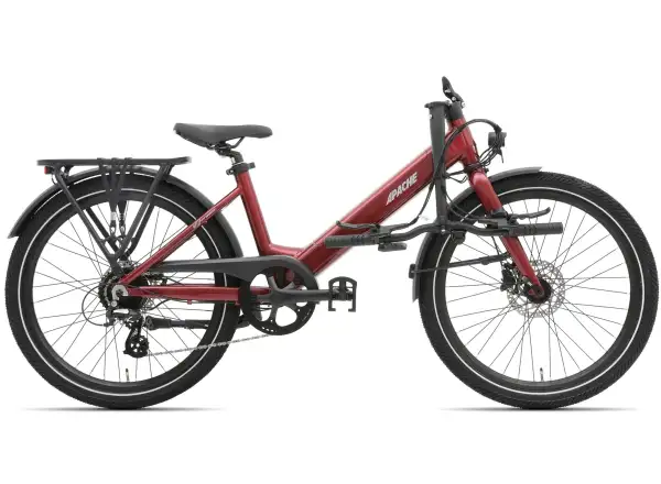 Apache Tanka 24 RX faltbares E-Bike 363 Wh S/M bordeauxfarben