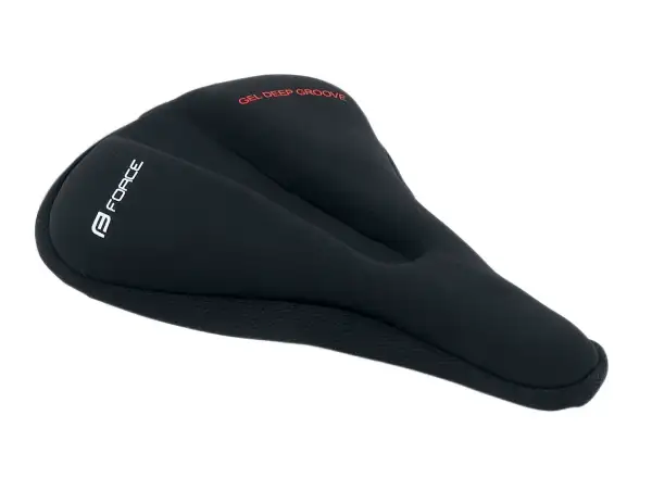 Force Gel Sattelbezug mit Vertiefung schwarz