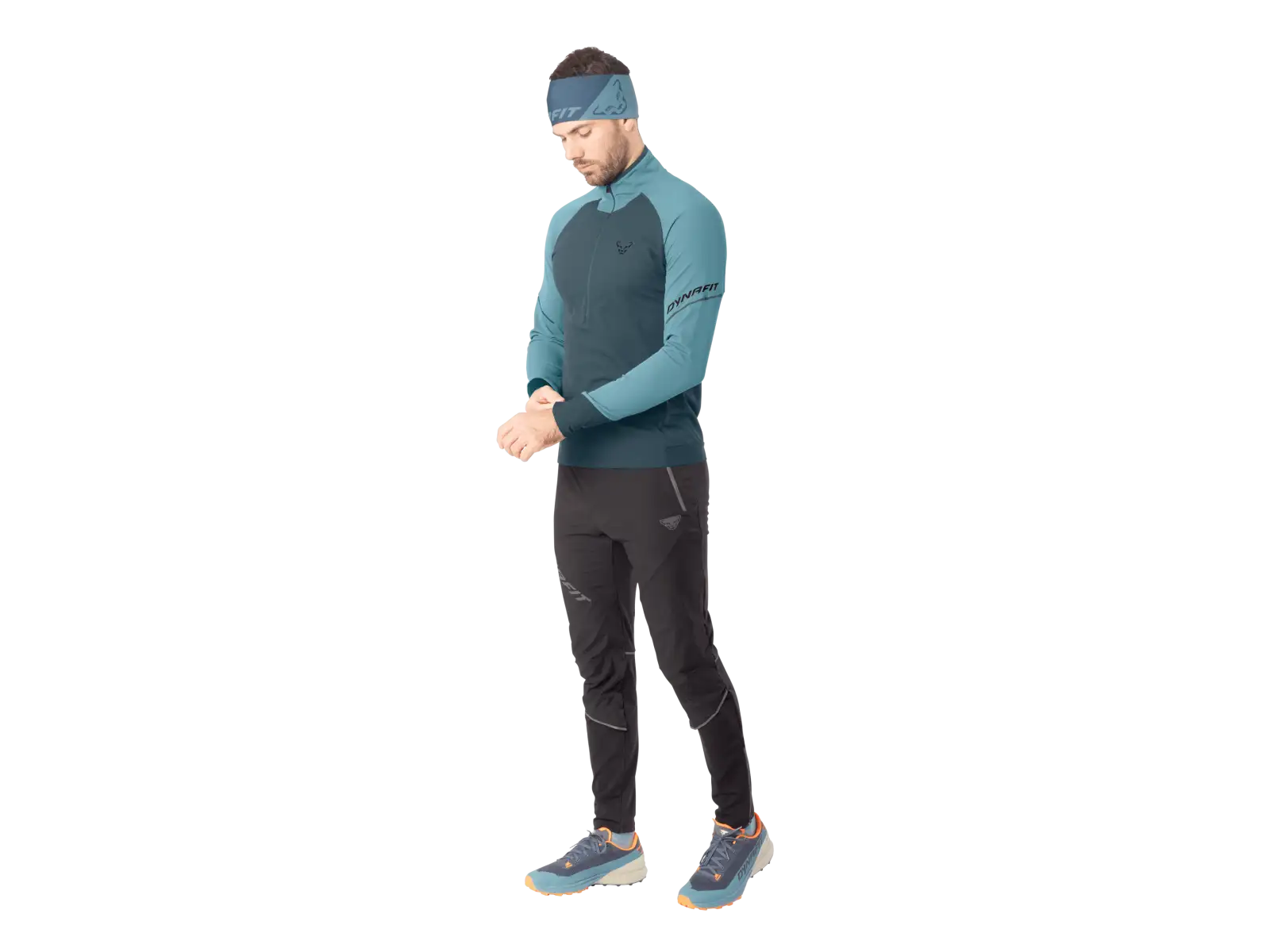 Dynafit Aalpine Zip Herren Laufshirt Langarm Smoke blue/0720