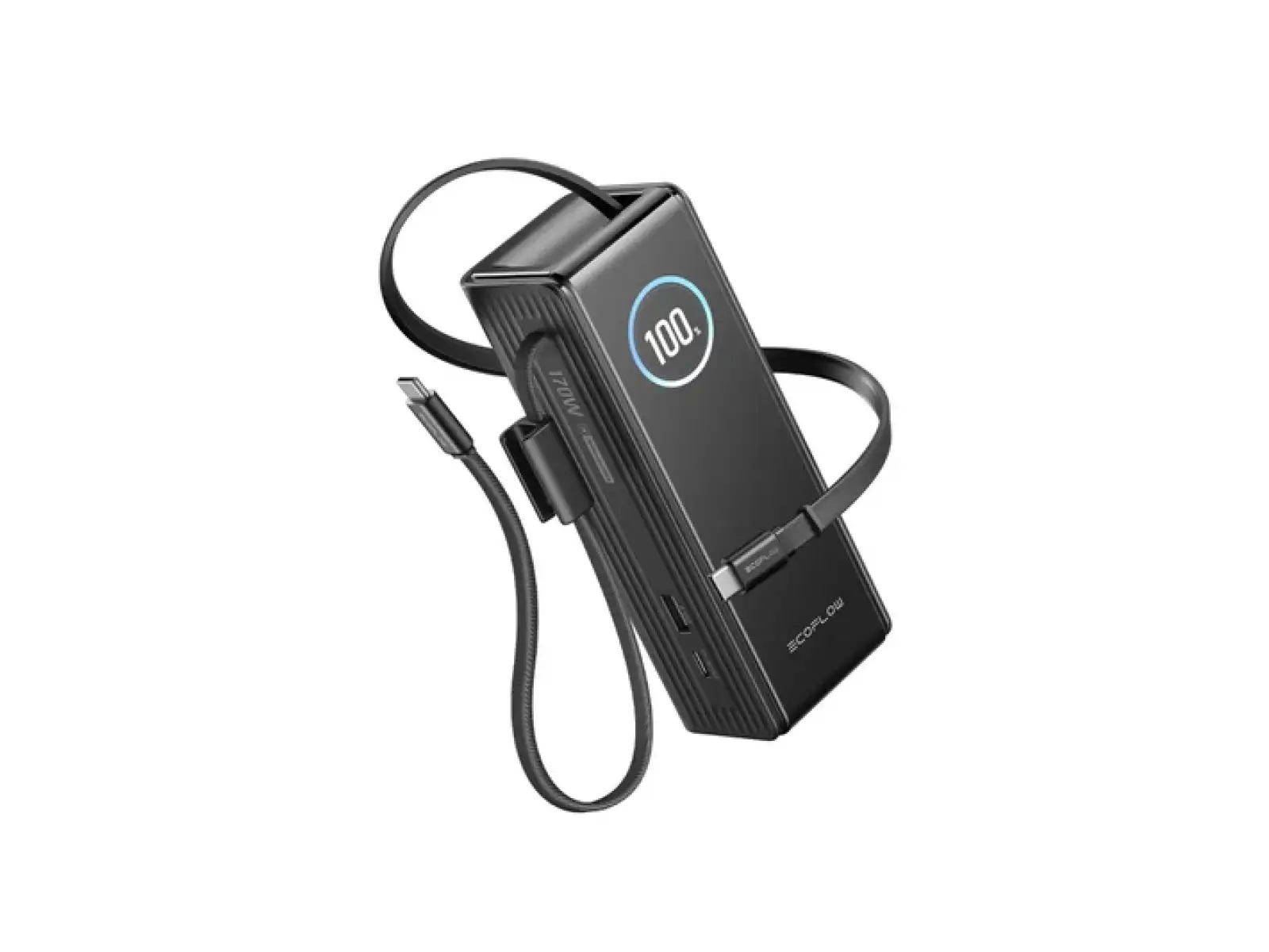 EcoFlow Rapid Power Bank (25000mAh,170W) 2x100W eingebautes USB-C Kabel - schwarz