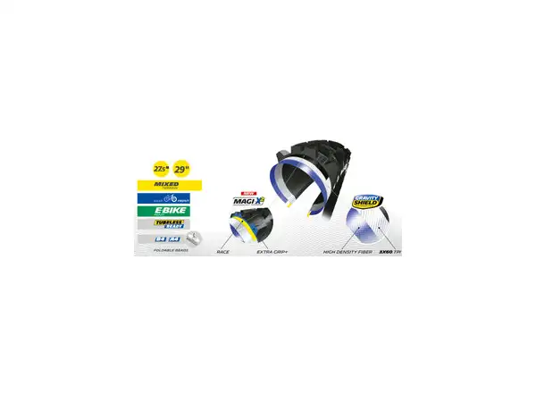 Michelin Wild Enduro Front Magi-X2 Competition Linie 29x2,40" TS TLR MTB-Reifen mit Kevlar-Guard