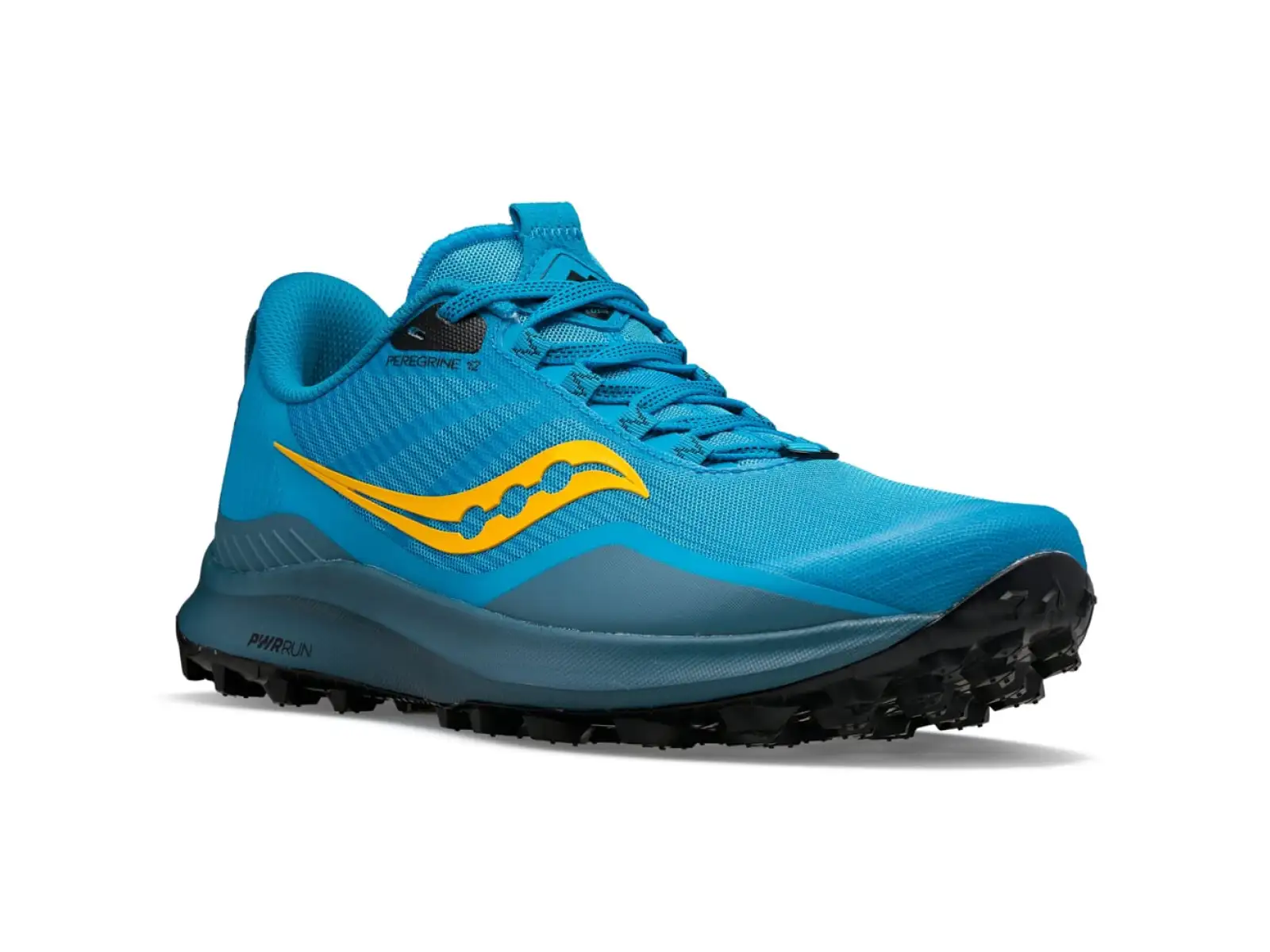 Saucony Peregrine 12 Herren Laufschuhe Ocean/Schwarz