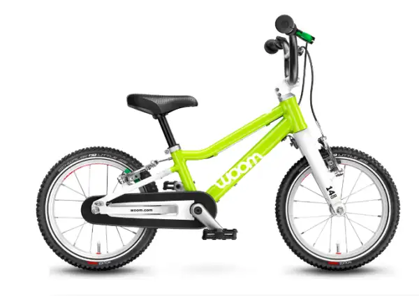 Woom 2 Eidechse Limette 14 Kinderfahrrad