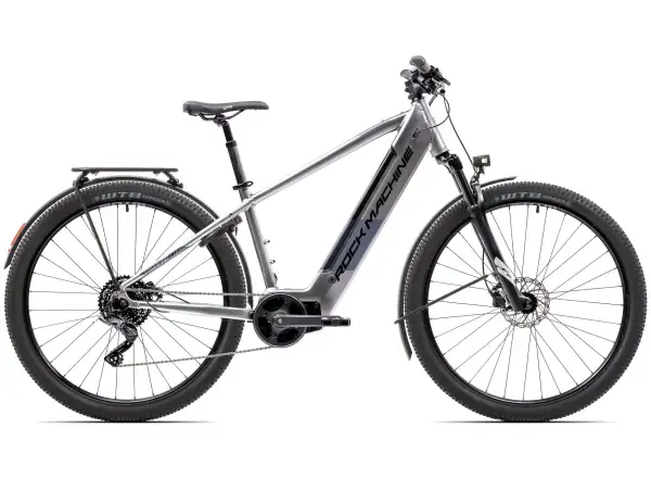 Rock Machine eSTORM 70 TOUR E-Mountainbike Gloss Silver/Black/Grey