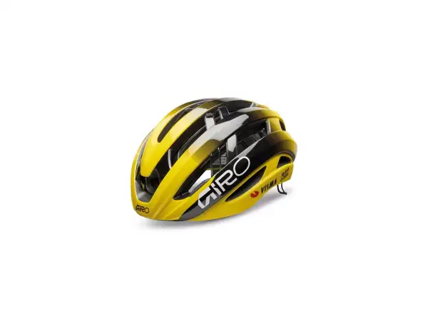 Giro Aries Spherical Helm Mattschwarz/Yellow Visma