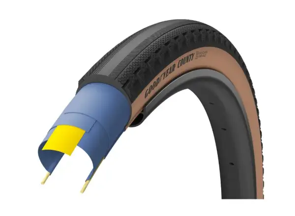 Goodyear County Ultimate Tubeless Complete 35-622 Gravel-Reifen Kevlar black/tan