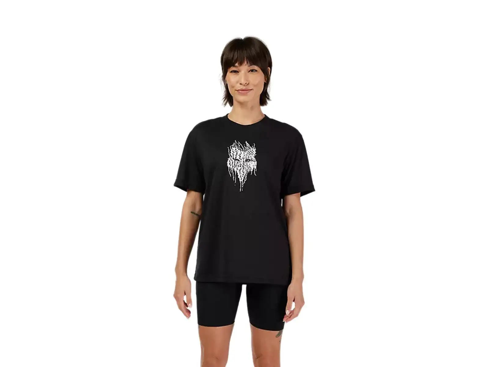 Fox Bark Tech Damen T-Shirt Kurzarm Black