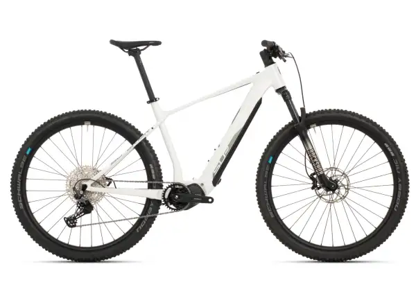 Superior eXP 9019 Elektro-Mountainbike in Glossy White/Chrome Silver.