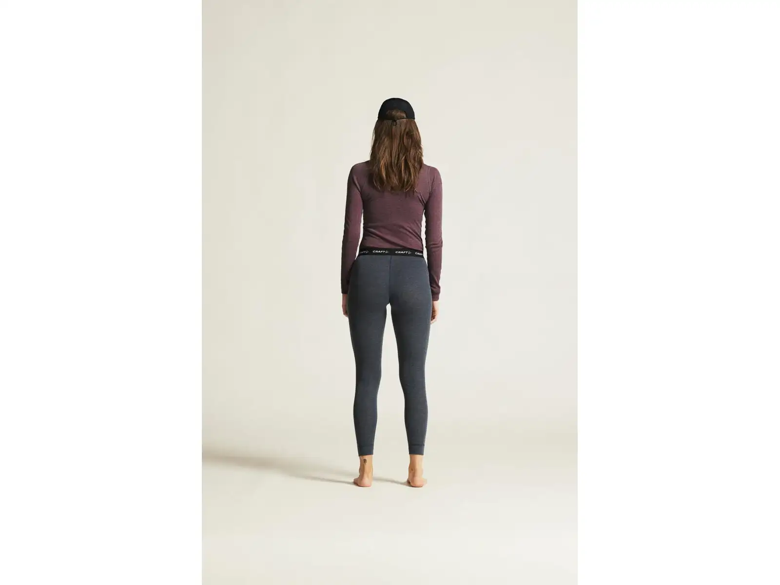 Craft Core Wool Merino Damen Set Langarmshirt+Hose Rot