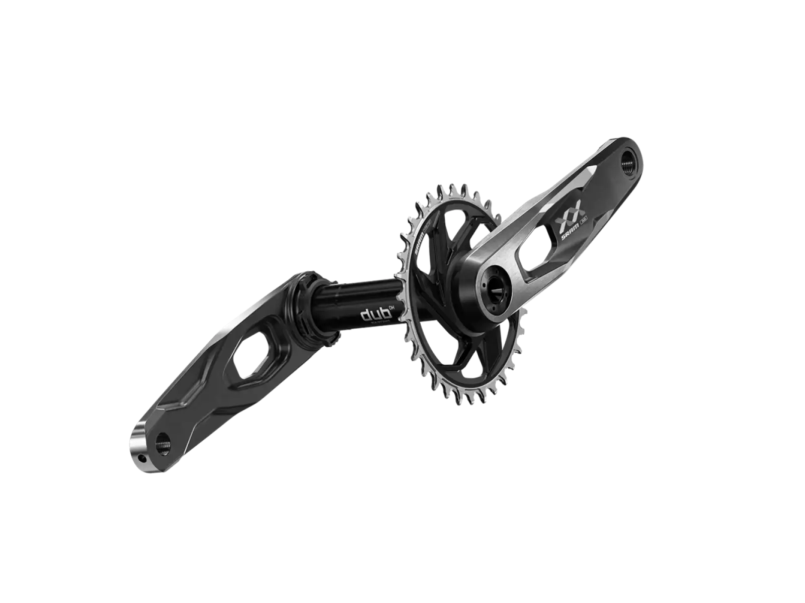 Sram Kurbeln XX DH CL55 DUB MTB 34 Zähne T-Type Schwarz