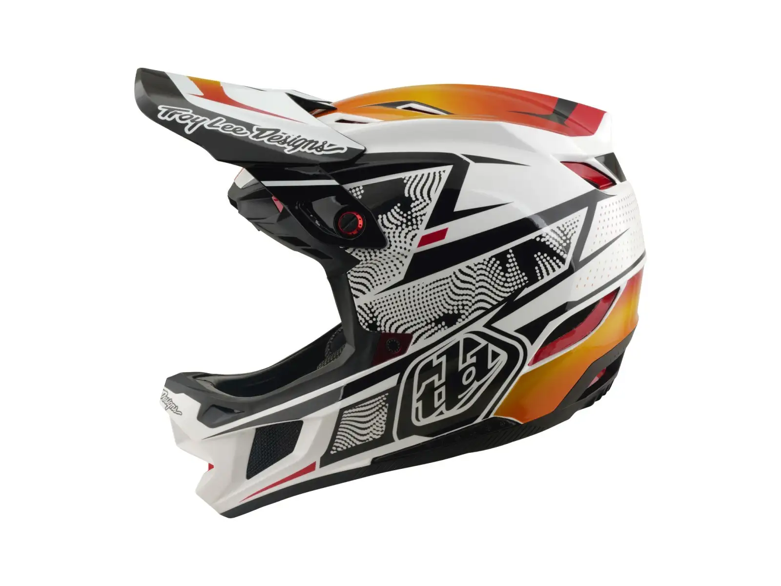 Troy Lee Designs D4 Composite MIPS Helm Lined up White