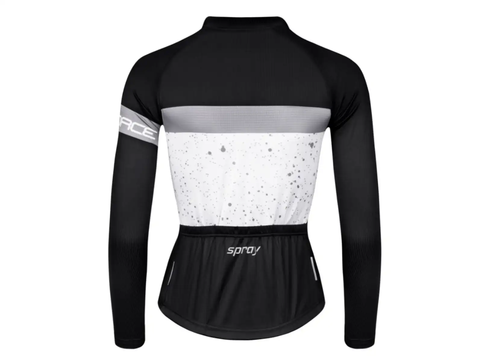 Force Spray Lady Damenlangarmshirt Weiß/Schwarz