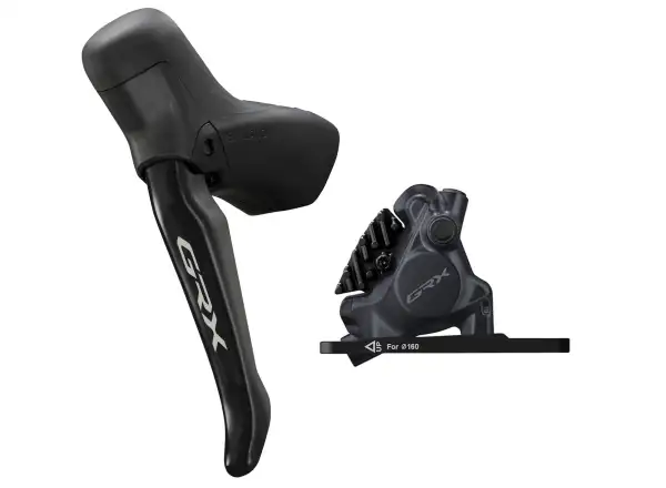 Shimano GRX BR-RX410 + BL-RS717 Scheibenbremse vorne (links), J-kit, Polymer mit Kühlrippen